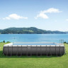 Каркасный бассейн INTEX Ultra Frame 26364, 732×366×132 см — фильтр, лестница, тент, подстилка