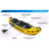 Лодка INTEX Explorer K2 68307, 2-местная, алюминиевые вёсла 213 см, ручной насос, до 160 кг